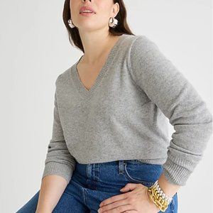 J Crew Women’s Cashmere Relaxed Sweater, Style H0764, Hthr Grey, Size Small, EUC